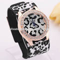 Leopard leather watchband elegant cheap bangle watches